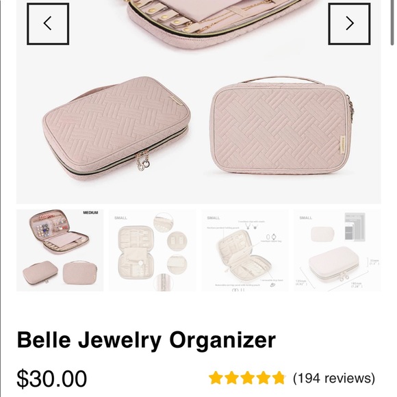 *NWOT* BAGSMART Jewelry Travel Organizer (medium, pink) - Picture 3 of 9